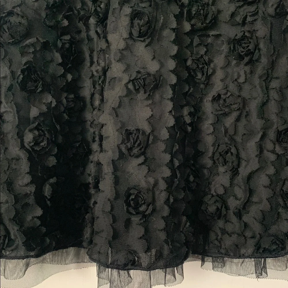 GAP Textured Black Roses Overlay Dress 6/7 EUC
